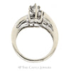 1.5cttw Marquise Diamond Engagement Ring with Round and Baguette Diamond Accents in 14k White Gold - Thumbnail 2