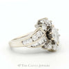 1.5cttw Marquise Diamond Engagement Ring with Round and Baguette Diamond Accents in 14k White Gold - Thumbnail 3