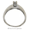 Princess Cut Diamond Solitaire Engagement Rings with Channel Set Diamond Accents in 14k White Gold - Thumbnail 2