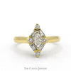 3/4cttw Trillion, Baguette and Round Diamond Cluster Ring in 14k Yellow Gold - Thumbnail 1