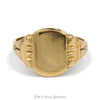 10k Yellow Gold Signet Ring - Size 5.5 - Thumbnail 1
