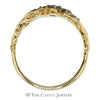 1/2cttw Round Diamond Cluster Ring set in 14k Yellow Gold Nugget Mounting - Thumbnail 2