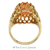 Oval Shaped Cameo Ring in 10k Yellow Gold Scalloped Mounting - Thumbnail 2