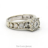 Illusion Set Diamond Cluster Ring with Diamond Accents in 10k White Gold - Thumbnail 3