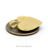 Heart Shaped Scroll Designed Pendant with Red Enamel Accent in 10k Yellow Gold - Thumbnail 3
