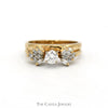 Round Diamond Bridal Set with Baguette and Round Diamond Accents in 14k Yellow Gold - Thumbnail 1