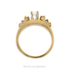 Round Diamond Bridal Set with Baguette and Round Diamond Accents in 14k Yellow Gold - Thumbnail 2