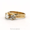 Round Diamond Bridal Set with Baguette and Round Diamond Accents in 14k Yellow Gold - Thumbnail 3