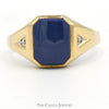 Men's Rectangular Lindy Star Ring with Diamond Accents in 10k Yellow Gold - Thumbnail 1