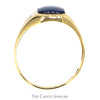 Men's Rectangular Lindy Star Ring with Diamond Accents in 10k Yellow Gold - Thumbnail 2