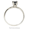 3/4ct Princess Cut Black Diamond Engagement Ring in 14k White Gold Tiffany Mounting - Thumbnail 2