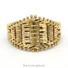 14k Yellow Gold Tapered Flexible Mesh Ring - Thumbnail 1