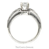 .60ct Round Diamond Solitaire Engagement Ring with Soldered Vine Designed Wrap in 14k White Gold - Thumbnail 2