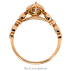 Pear Cut Moissanite Ring with Diamond Accents in 14k Rose Gold - Thumbnail 2