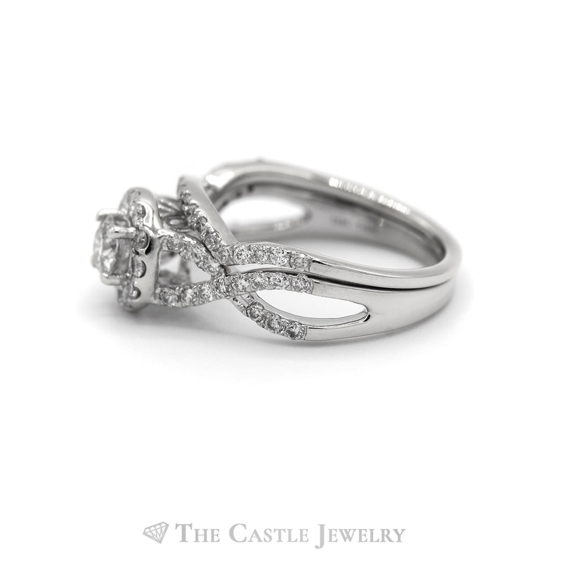 .75CTTW Round Diamond Bridal Set in 14KT White Gold