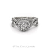 .75CTTW Round Diamond Bridal Set in 14KT White Gold - Thumbnail 1