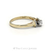 Round Diamond Solitaire with Diamond Accents Engagement Ring in 10KT Yellow Gold - Thumbnail 3