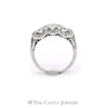 1.5cttw Diamond Three Stone Ring with Diamond Accents in 14k White Gold - Thumbnail 2