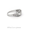 1.5cttw Diamond Three Stone Ring with Diamond Accents in 14k White Gold - Thumbnail 3