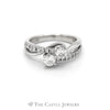 1CTTW Ever Us Bypass Designed Engagement Ring in 14KT White Gold - Thumbnail 1