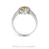 3/4cttw Pear Shaped Yellow & White Diamond Cluster Ring in 14k White Gold - Thumbnail 2