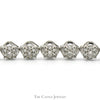 7 inch 3.5cttw Round Diamond Cluster Bracelet in 10k White Gold - Thumbnail 2