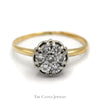 1/2cttw Round Shaped 7 Diamond Cluster Ring in 14k Yellow Gold - Thumbnail 1