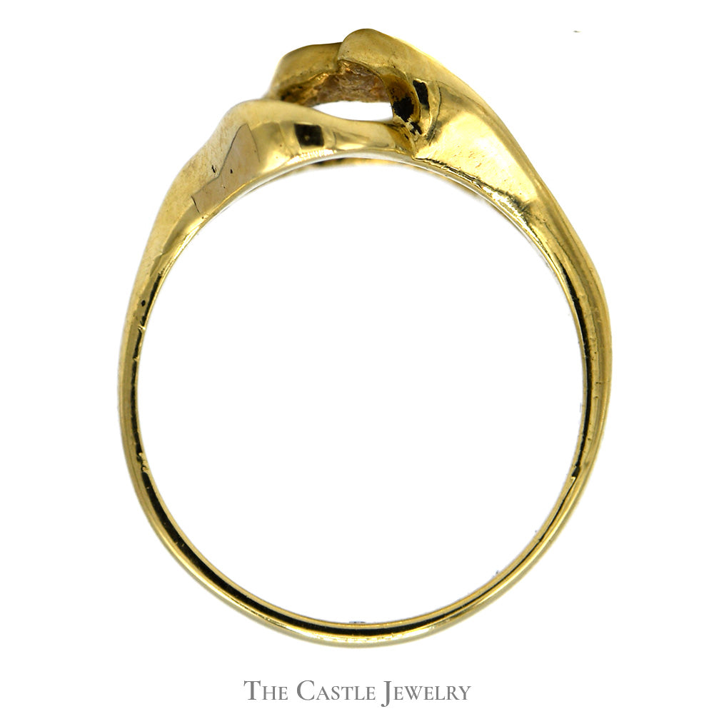 14k Yellow Gold Free Form Open Designed Ring