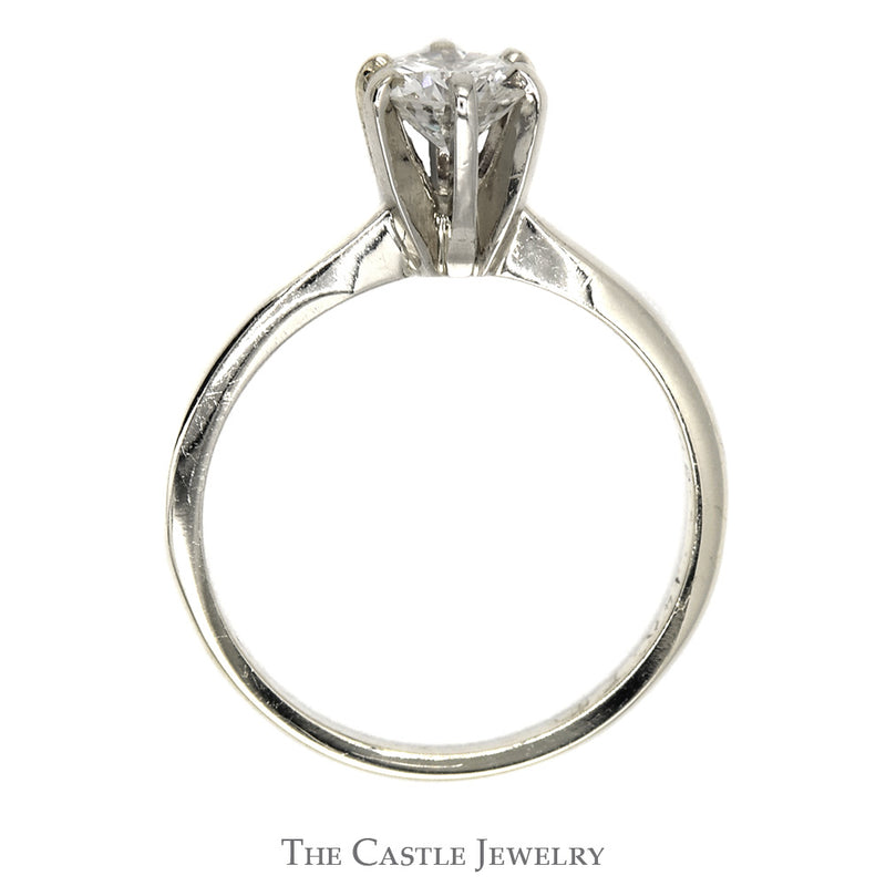 .62ct Round Diamond Solitaire Engagement Ring in 14k White Gold