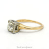 1/2ct Old Mine Cut Diamond Solitaire Engagement Ring in 14k Yellow Gold - Thumbnail 3