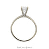 Lab Grown 1ct SI2 E Diamond Solitaire Engagement Ring in 14k White Gold - Thumbnail 2