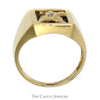 Black Onyx Eagle Ring with Diamond Accent in 10k Yellow Gold - Thumbnail 2