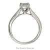 1/3cttw Diamond Cluster Engagement Ring in 10k White Gold Cathedral Mounting - Thumbnail 2