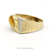 Pear Shaped Cabochon Yellow Cats Eye Ring with Diamond Accents in 10k Yellow Gold - Thumbnail 3