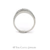 .75CTTW Double Diamond Row Domed Wedding Band in 18KT White Gold - Thumbnail 2
