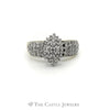 Marquise Shaped 1cttw Diamond Cluster Ring in 10k Yellow Gold - Thumbnail 1