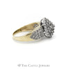 Marquise Shaped 1cttw Diamond Cluster Ring in 10k Yellow Gold - Thumbnail 3