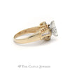 1.50CTTW Marquise Cut Diamond Engagement Ring with Diamond Accents in 14KT Yellow Gold - Thumbnail 3