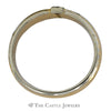 Men's Two Tone 3 Diamond Band with Brushed Finish in 14k White and Yellow Gold - Thumbnail 2