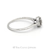 3/4cttw Round Diamond Engagement ring with Diamond Halo in 14k White Gold - Thumbnail 3