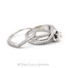 3/4cttw Diamond Bridal Set with Diamond Accents & Matching Band in 14k White Gold - Thumbnail 3