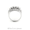 2CTTW Ornate Diamond Cocktail Ring in 14KT White Gold - Thumbnail 2