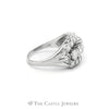 2CTTW Ornate Diamond Cocktail Ring in 14KT White Gold - Thumbnail 3