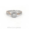 Niel Lane 1/2cttw Diamond Engagement Ring with Diamond Accented Twisted Sides in 14k Two Tone Gold - Thumbnail 1