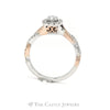 Niel Lane 1/2cttw Diamond Engagement Ring with Diamond Accented Twisted Sides in 14k Two Tone Gold - Thumbnail 2