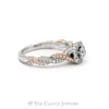 Niel Lane 1/2cttw Diamond Engagement Ring with Diamond Accented Twisted Sides in 14k Two Tone Gold - Thumbnail 3