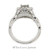 Neil Lane 1.82cttw Princess Cut Bridal Set  with Double Halo and Matching Band in 14k White Gold - Thumbnail 2