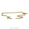 14k Yellow Gold 22 Inch Rope Chain with Barrel Clasp - Thumbnail 3