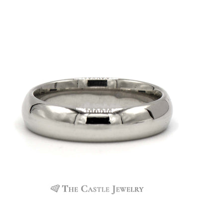 10k White Gold 4mm Polished Wedding Band Size 5