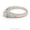 3 Stone Princess Cut Diamond Engagement Ring with Channel Set Diamond Accents in 14k White Gold - Thumbnail 3